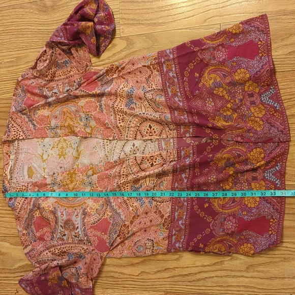 Soft Surroundings boho pink open front kimono women's plus size 1X - Picture 3 of 5